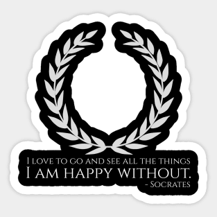 Classical Greek Stoic Philosophy Socrates Quote Stoicism Sticker